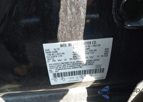 2020 Ford Explorer Xlt z USA, uszkodzony, nr VIN 1FMSK8DH0LGB02780